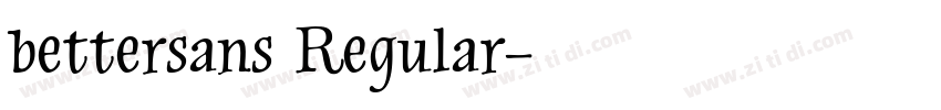 bettersans Regular字体转换